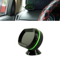 Automobilio termometro skaitmeninis laikrodis DC 12V automobilių laikrodis LED apšviestas automatinis dvigubas temperatūros matuoklis voltmetro įtampos testeris Blue mėlyna