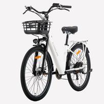 Cysum X-city Svajingai Violetinis Moteriškas Miesto Važiavimo Elektrinis Dviratis Su Sėdyne Vaikui 48V10.4Ah Baterija 250W Elektrinis Dviratis 26'' Plentinės Padangos Lauko Elektrinis Dviratis balta