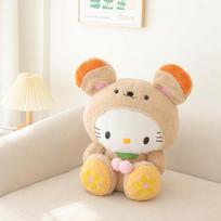 Kawaii Cartoon Series Kuromi Kitty Cat Plush Toy Pillow Soft Stuffed Plushies Anime Cartoon Doll Toys Hobbies Gift For Friend