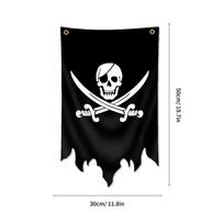 30X50CM Jolly Roger Pirate Black Blackjack Flag Polyester Printed Banner Tapestry Jack Rackham Skull Bone Flags Halloween Decor 30 x 50cm