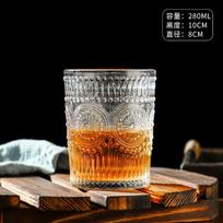 Vintage Relief Glass Cup Wine Coffee Cocktail Milk Juice Drinking Transparent Tea Cup Homeworld Kitchen Water Cup 2025 New cup