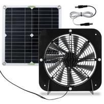 Saulės skydelio ventiliatoriaus rinkinys 13,5 colio 100W Vandeniui atsparus saulės energija maitinamas ištraukiamasis ventiliatorius 3000 aps./min Automatiškai reguliuojamas vėsinimas Vištidės saulės ventiliatorius juoda