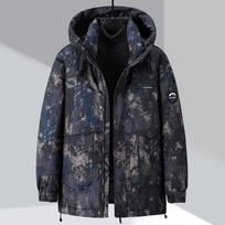 Didelių dydžių 4XL-11XL madingas vyriškas didelio dydžio parkas žieminis paltas su gobtuvu, neperšlampamas, laisvo kirpimo, storas, šiltas viršutinis drabužis, vyriškos striukės 4XL mėlyna