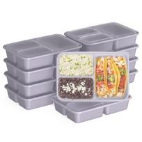 20-Piece Meal Prep Containers Set 3-Compartment Bento Boxes with Custom-Fit Lids Microwave Freezer Safe Durable Reusable United States