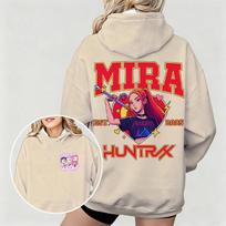 Women KPop Demon Hunters Hoodie with Mira Graphic Character Perfect for Autumn Winter Casual Wear  Fashionable Outdoor Pullover S