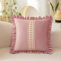 Didelė pagalvės kojų pagalvėlė su aksominiu siūlu, minkšta pagalvė lovai 45X45cm pillow cover