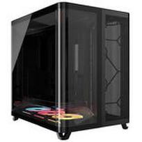 Corsair AIR 5400 LX-R LINK PC Case, Mid-Tower, Tempered Glass, RGB – Black, includes 3x 120mm Fans