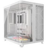 Corsair AIR 5400 RS-R ARGB PC Case, Midi Tower, Tempered Glass, RGB – White, Includes 2x 120mm Fans