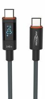 Ansmann USB-C -> S/S 120cm Ladekabel 140W anthrazit - 1,2 m (1700-0176)