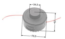 Trimerio galvutė NAC, 8 mm, TE50-SP/N1E-SPK-500