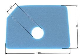 Oro filtras Makita/Dolmar 6200, 7300