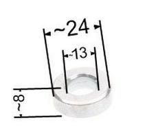 Adapterio distancinė įvorė NAC aukštis 8 mm skersmuo 24 mm prekybinių vejapjovių
