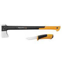 Skaldymo kirvis – Fiskars X28 (M), X-series, su universaliu „Hardware“ peiliu (integruotas galąstuvas)