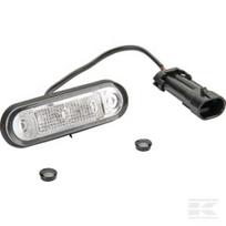 Salono apšvietimas LED, 0.50W, stačiakampis, 12/24V, baltas, tvirtinamas varžtais, 84x..., 2 LED, Hella 2XT959510467