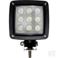 Darbinis LED žibintas 27 W 3000 lm kvadratinis baltas 10/30 V Deutsch jungtis platus sklaidymas 9 LED Kramp LA10555