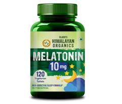 Himalayan Organics Melatoninas 10 MG Sveikas Miego Ciklas Gerina Koncentraciją | Nesukelia Priklausomybės (120 tablečių)