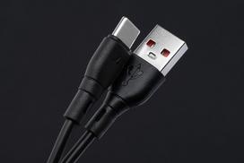 USB A to USB C Blue Star 3A 60W ECO 1 m PJ68-25-3 black