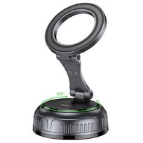 Hoco magnetic car holder with adjustable suction, H92, black and gray metal