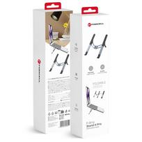 Laptop / tablet foldable holder, Forcell F- Grip Fold Stand H Pro, gray