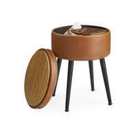 Staliukas EKHO Mid-Century stiliaus, rudas, Ø 38,2 x 44,4 cm