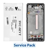 ServicePack LCD ekranas SAMSUNG A53 5G A536B GH82-28024A Juodas