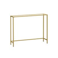 Konsolinis stalas iš grūdinto stiklo ir metalo, 20x100x80 cm