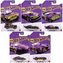 Hot Wheels Silverline Pearl & Chrome 2025 Modeliukų rinkinys (Chevrolet Camaro,Mod Speeder,Nissan Patrol,Shelby Cobra,Porsche Cayman S)