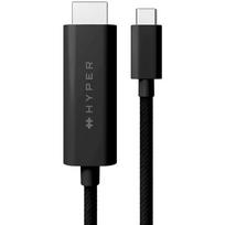 HyperDrive - Adapterkabel - 24 pin USB-C männlich zu HDMI männlich - 2.5 m - Schwarz - Support von 4K 60 Hz, DP Alt Modus-Support (HD6007BKGL)