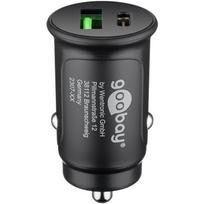 Goobay Dual-USB Auto Fast Charger USB-C™ PD 27W (12/24V) Bil oplader Sort
