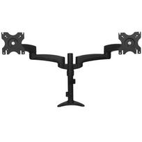 StarTech.com Articulating Dual Monitor Arm - Grommet / Desk Mount with Cable Management & Height Adjust - Verstellbarer Arm für LCD-Display - Kunststoff, Stahl - Schwarz - Bildschirmgröße: 61cm (24) - Montageschnittstelle: 100 x 100 mm, 75 x 75 mm (ARMDUAL)