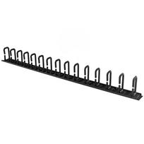 Vertical cable organiser with D hooks - 0U - 91cm, cable management panel