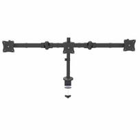 StarTech.com Dreifach Monitorarm für Surround Setup - Unterstützt 3 monitore bis zu 61,00cm (24) - Werkzeuglose Höhenverstellung - Verstellbarer Arm für 3 Monitore - massiver Stahl - Bildschirmgröße: 33-61 cm (13-24) (ARMTRIO)