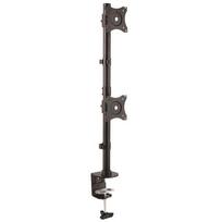 StarTech.com Vertikale Dual Monitorhalterung - Stahl - Für VESA Monitore bis zu 68,60cm (27)  (10Kg) - Verstellbare zweifach Monitorhalterung - Tischhalterung für 2 Monitore - stabiler Stahl - Schwarz - Bildschirmgröße: 33-68.6 cm (13-27)