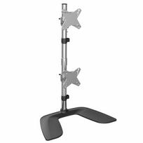 StarTech.com Vertikale duale Monitorhalterung - Für bis zu 27 VESA-Monitore - Aluminium - Höhenverstellbar - Doppelmonitorhalterung - Aufstellung für 2 Monitore - Kunststoff, Aluminium - Schwarz, Silber - Bildschirmgröße: 33-68.6 cm (13-27) - Schreibtisch-Ständer