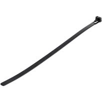 StarTech.com 25,40cm (10)(25cm) Reusable Cable Ties, 1/4(7mm) wide, 2-1/2(65mm) Bundle Dia. 50lb(22kg) Tensile Strength, Releasable Nylon Ties, Indoor/Outdoor, 94V-2/UL Listed, 100 Pack, Black - Nylon 66 Plastic - TAA (CBMZTRB10BK) - Kabelbinder - 25 cm - Schwarz (Packung mit 1000) - für P/N: MDBOXMNT