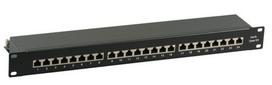EFB Elektronik EFB-Elektronik - Patch Panel - Rack montierbar - RJ-45 X 24 - Schwarz, RAL 9005 - 1U - 48.3 cm (19)