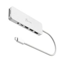 j5create JCD373EW-N Umweltfreundlicher USB-C®-Hub mit mehreren Anschlüssen und Power Delivery - USB Typ-C - 3.5mm - HDMI - USB 3.2 Gen 1 (3.1 Gen 1) Type-A - USB Typ-C - MicroSD (TransFlash) - SD - 5000Mbit/s - Weiß - 100 W