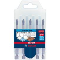 Bosch Expert HEX-9 HardCeramic - Bohrersatz - für weiche Fliesen, harte Fliesen - 5 Stücke - 5 mm - Länge: 90 mm (2608900598)
