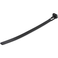 StarTech.com 15cm(6) Reusable Cable Ties, 7mm(1/4) wide, 35mm(1-3/8) Bundle Dia. 22kg(50lb) Tensile Strength, Releasable Nylon Ties, Indoor/Outdoor, 94V-2/UL Listed, 100 Pack, Black - Nylon 66 Plastic - TAA (CBMZTRB6BK) - Kabelbinder - 15 cm - Schwarz (Packung mit 100)