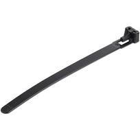 StarTech.com 12cm(5) Reusable Cable Ties, 7mm(1/4) wide, 30mm(1-1/8) Bundle Dia. 22kg(50lb) Tensile Strength, Releasable Nylon Ties, Indoor/Outdoor, 94V-2/UL Listed, 100 Pack, Black - Nylon 66 Plastic - TAA (CBMZTRB5BK) - Kabelbinder - 12.5 cm - Schwarz (Packung mit 1000)