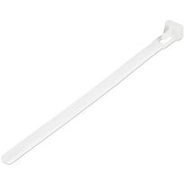 StarTech.com 15cm(6) Reusable Cable Ties, 7mm(1/4) wide, 35mm(1-3/8) Bundle Dia. 22kg(50lb) Tensile Strength, Releasable Nylon Ties, Indoor/Outdoor, 94V-2/UL Listed, 100 Pack, White - Nylon 66 Plastic - TAA (CBMZTRB6)