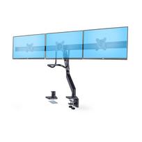 StarTech.com Crossbar Triple Monitor Desk Mount, VESA 75x75/100x100 - Befestigungskit - einstellbarer Arm - für 3 LCD-Anzeigen - triple monitor mount - Kunststoff, Aluminium, Stahl - Schwarz - Bildschirmgröße: 43.2-68.6 cm (17-27) - Tischmontage (3M1A3SG-MONITOR-ARM)
