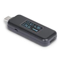 StarTech.com USB-C Power Tester, Bi-Directional Digital Voltage/Current - USB-C Stromtester - digitales Multimeter, bidirektional - Schwarz (USBC-PWRTESTER)