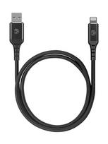 DEQSTER Ladekabel Lightning auf USB-A, 1m, Schwarz, MFI zertifiziert (EDU Verpackung) - - Robustes Nylon Kabel zum Laden und Synchronisieren - Lightning und USB-A Anschluss- Apple Mfi Zertifzierung- schnelle Datenübertragung- Länge 1m- Schwarz- Gewicht: 31g (50-1008625)