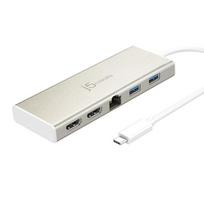 j5create JCD381-N USB Type-C™ Dual HDMI Mini Dock-Ethernet/ USB 3.1 HUB / PD2.0 - USB 3.2 Gen 1 (3.1 Gen 1) Type-C - HDMI - PS/2 - USB 3.2 Gen 1 (3.1 Gen 1) Type-A - 5000Mbit/s - 30 Hz - 1920 x 1080 (HD 1080) - 2048 x 1152 - 3840 x 2160 - 3840 x 2160 Pixel (JCD381-N)