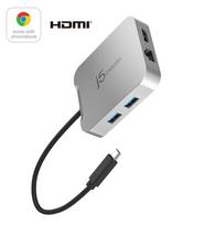 j5create JCD391-N 4K60 Elite USB-C® PD Multi-Port Adapter - Kabelgebunden - USB 3.2 Gen 1 (3.1 Gen 1) Type-C - 85 W - 10,100,1000Mbit/s - Silber - 5Gbit/s (JCD391-N)