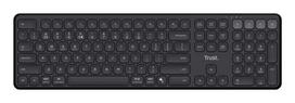 Trust Vaiya Kabellose Tastatur für mehrere Geräte, DE-Layout Flache Scherentasten im Laptop-Stil, Bis zu vier Geräte gleichzeitig über 2,4 GHz und 3x