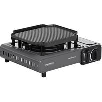 Gaskocher Camp'Bistro 3 mit Grillplatte (silber/grau, 2,2kW Einflammkocher, Modell 2025)