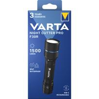 Varta Night Cutter Pro F30R, Taschenlampe, Schwarz, ABS Synthetik, Aluminium, Polycarbonat (PC), Silikon, Akkustand, IP67, LED