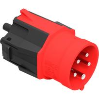 Steckeraufsatz 16A - 5polig, max. 11kW, Adapter schwarz/rot, für NRGkick Ladeeinheit